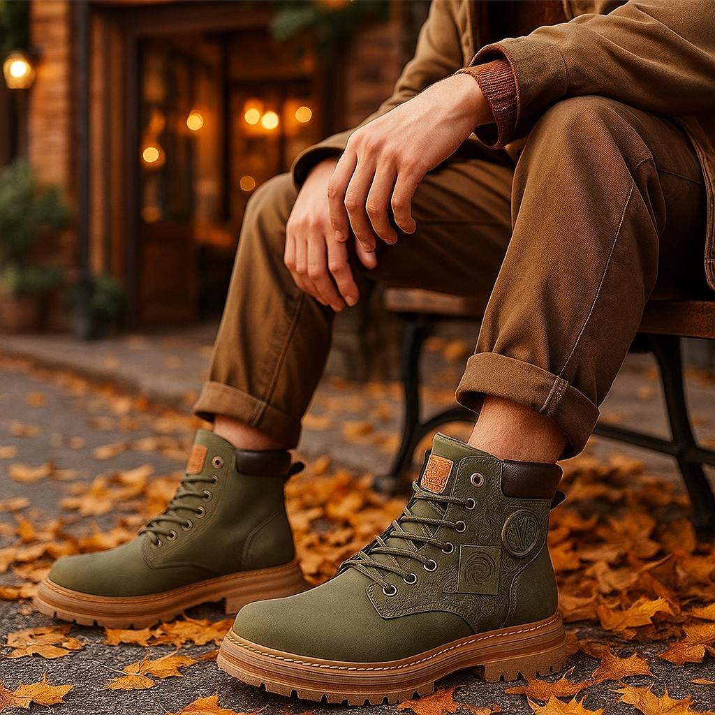 Chaussures de Travail Pour Hommes à Lacets avec Côté Imprimé