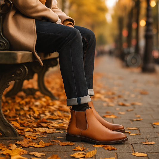 Joey – Bottines Chelsea pour Hommes avec Fermeture Éclair