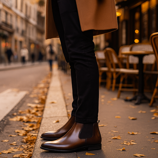 Bottines Chelsea pour Homme avec Bout Amandé