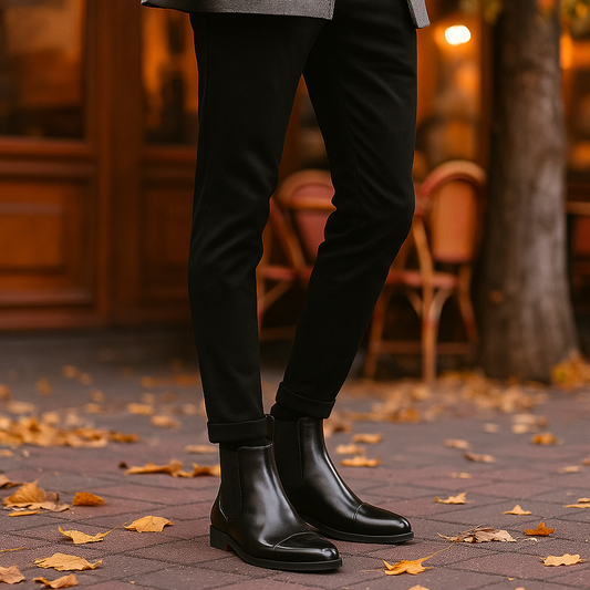 Bottines en Cuir pour Hommes Isolées Élégantes