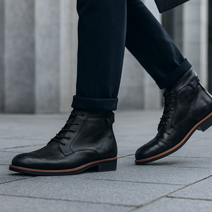 Chaussures orthopédiques homme cuir véritable semelle amortie