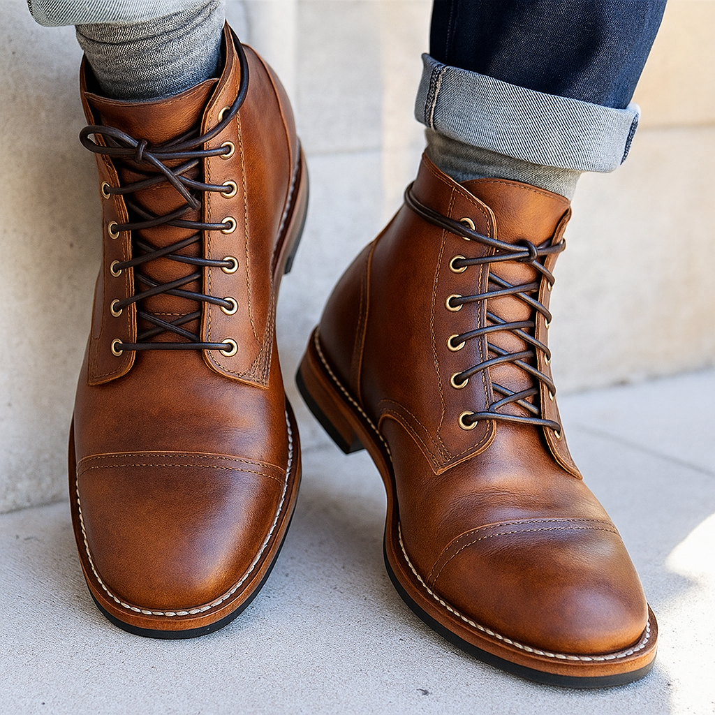 Maxi – Elegante vegane Lederstiefel für Herren