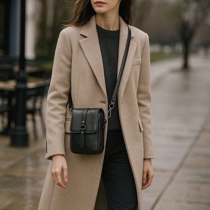 Sac Bandoulière Vintage Cuir Souple Compact Femme