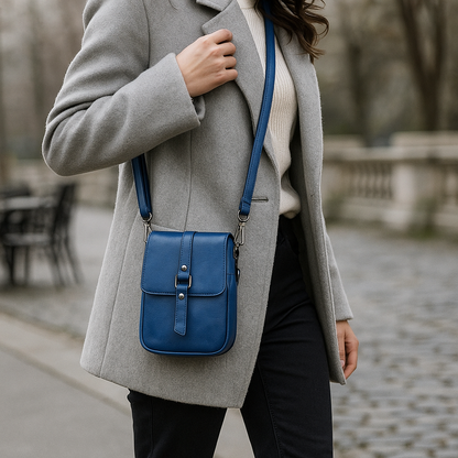 Sac Bandoulière Vintage Cuir Souple Compact Femme