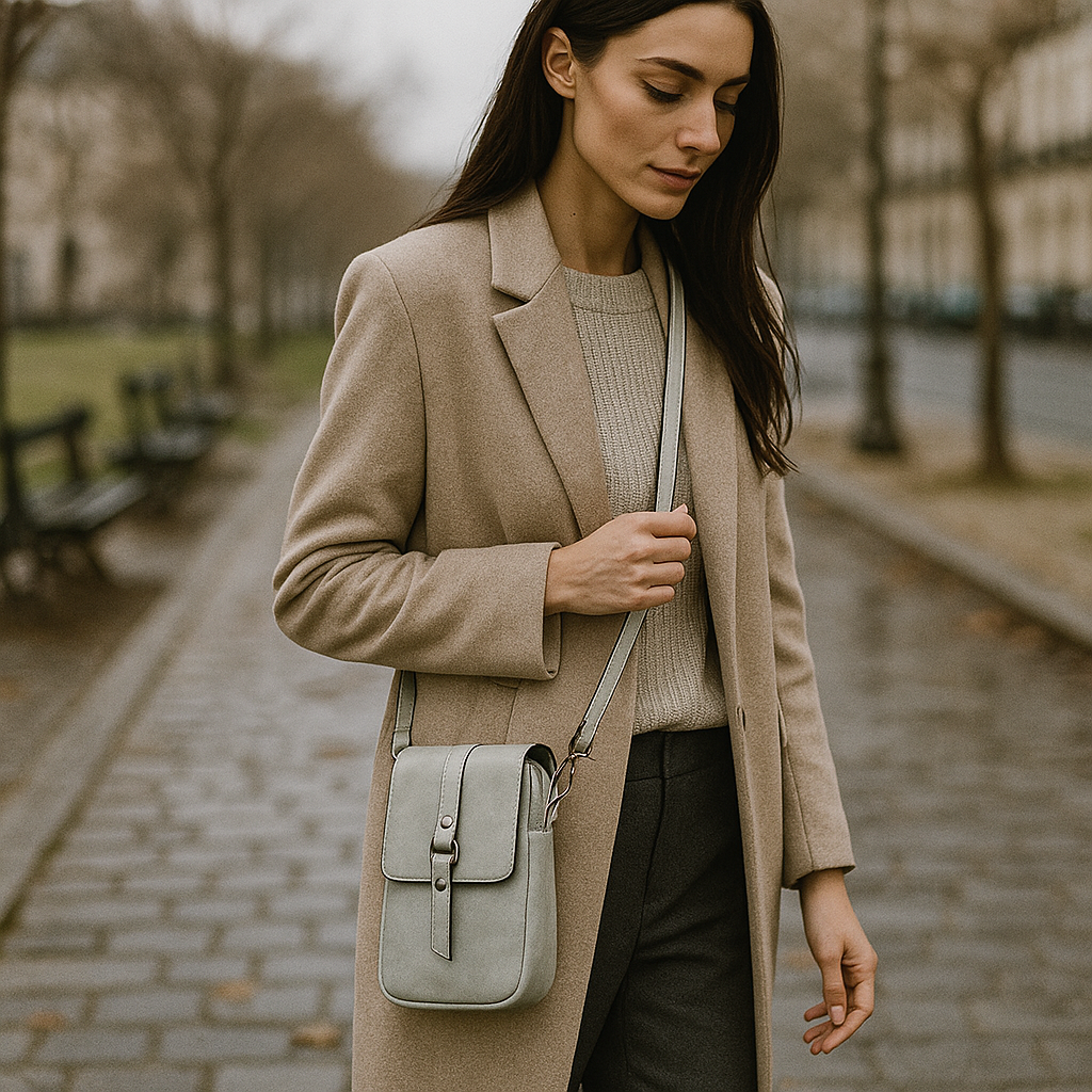 Sac Bandoulière Vintage Cuir Souple Compact Femme