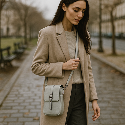 Sac Bandoulière Vintage Cuir Souple Compact Femme