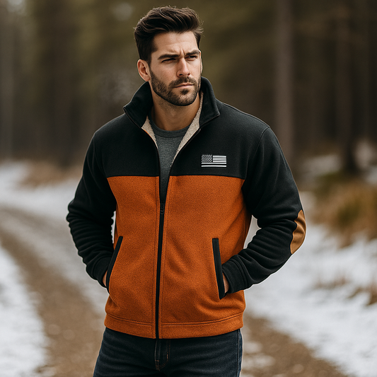 Pánská teplá fleecová bunda – Podšívka z měkké kožešiny