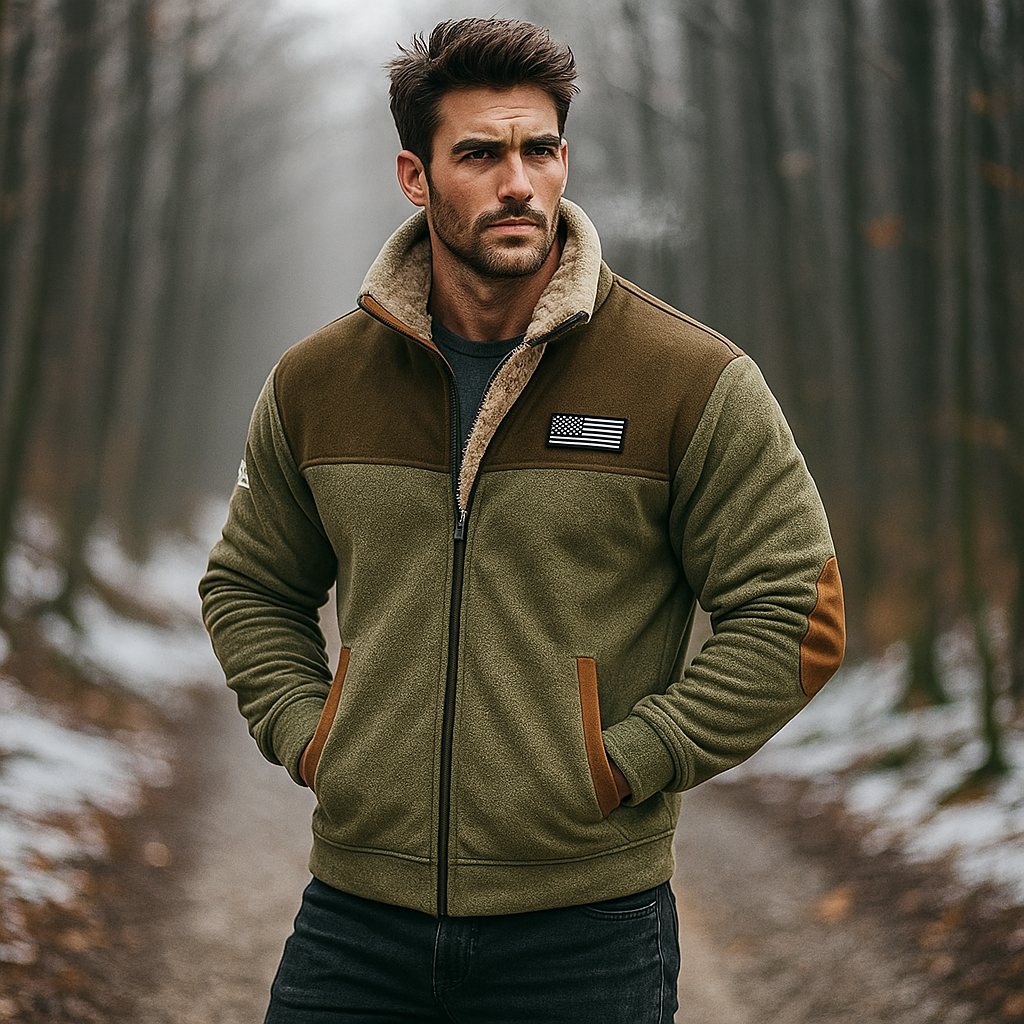 Pánská teplá fleecová bunda – Podšívka z měkké kožešiny
