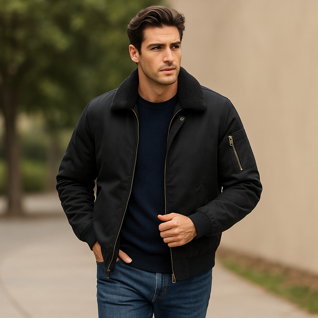 Bunda Dorevelle – Bomberová bunda s podšívkou z jehněčí vlny pro muže
