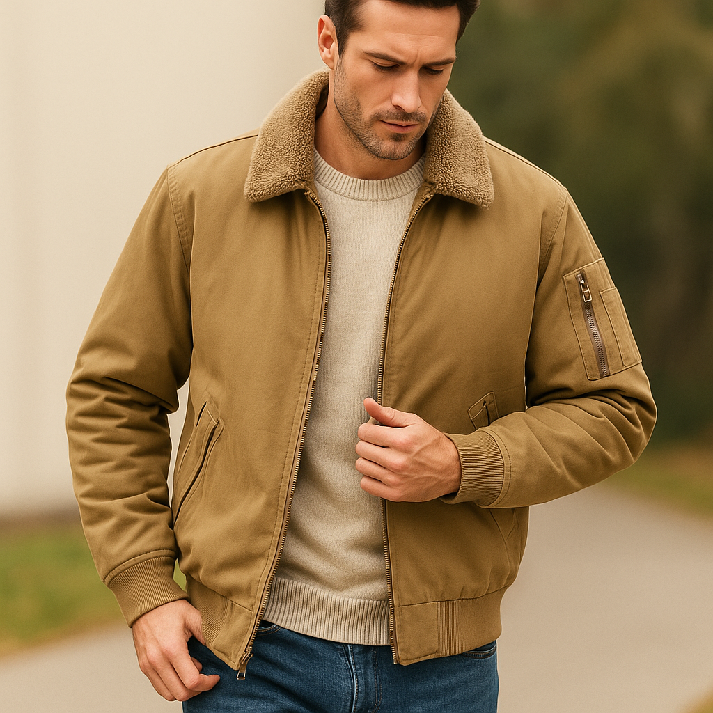 Bunda Dorevelle – Bomberová bunda s podšívkou z jehněčí vlny pro muže