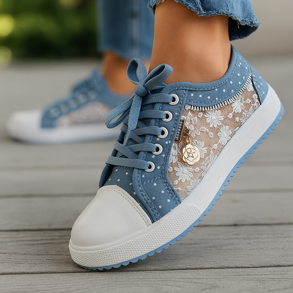 Bloomy Lace Körbe – Atmungsaktive Sneakers mit Spitzen-Detail