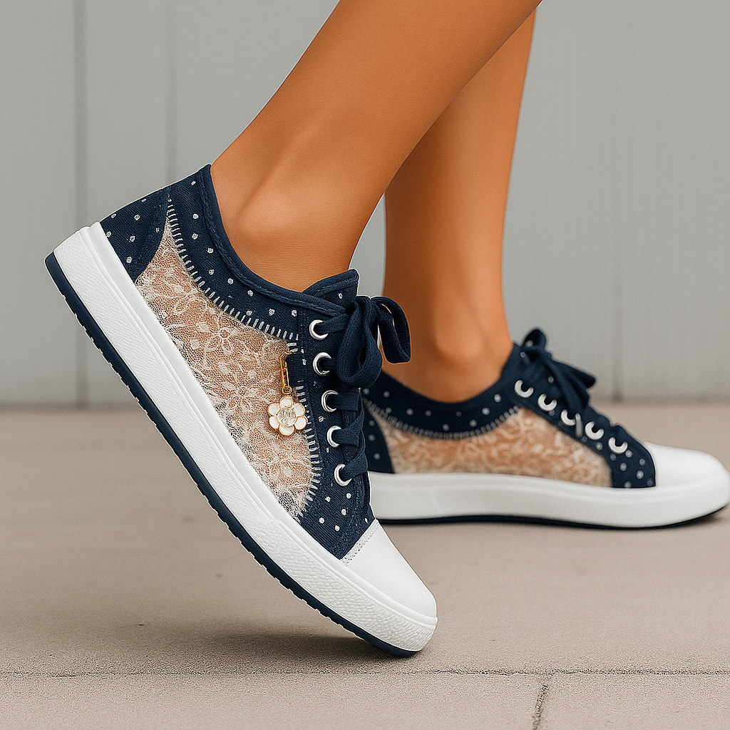 Bloomy Lace Körbe – Atmungsaktive Sneakers mit Spitzen-Detail