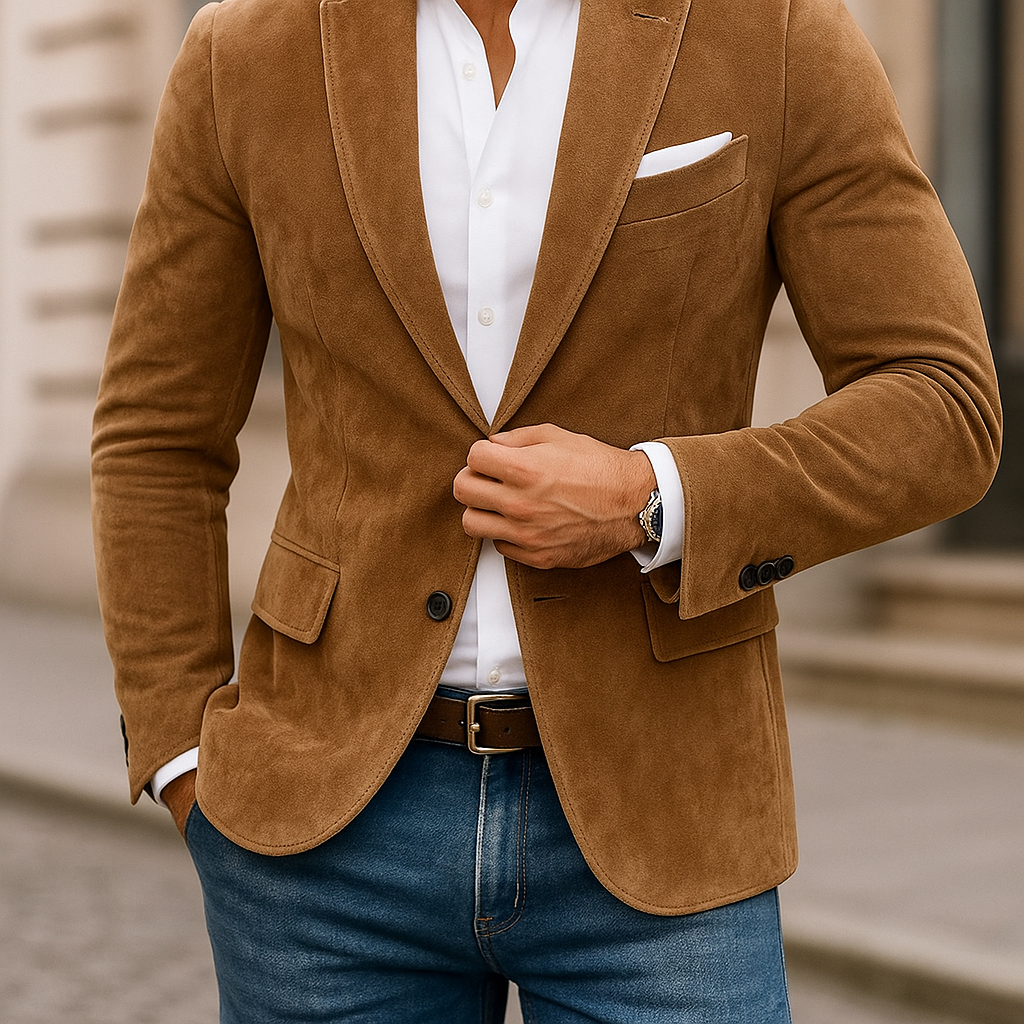 Niko – Elegantní pánský semišový blazer