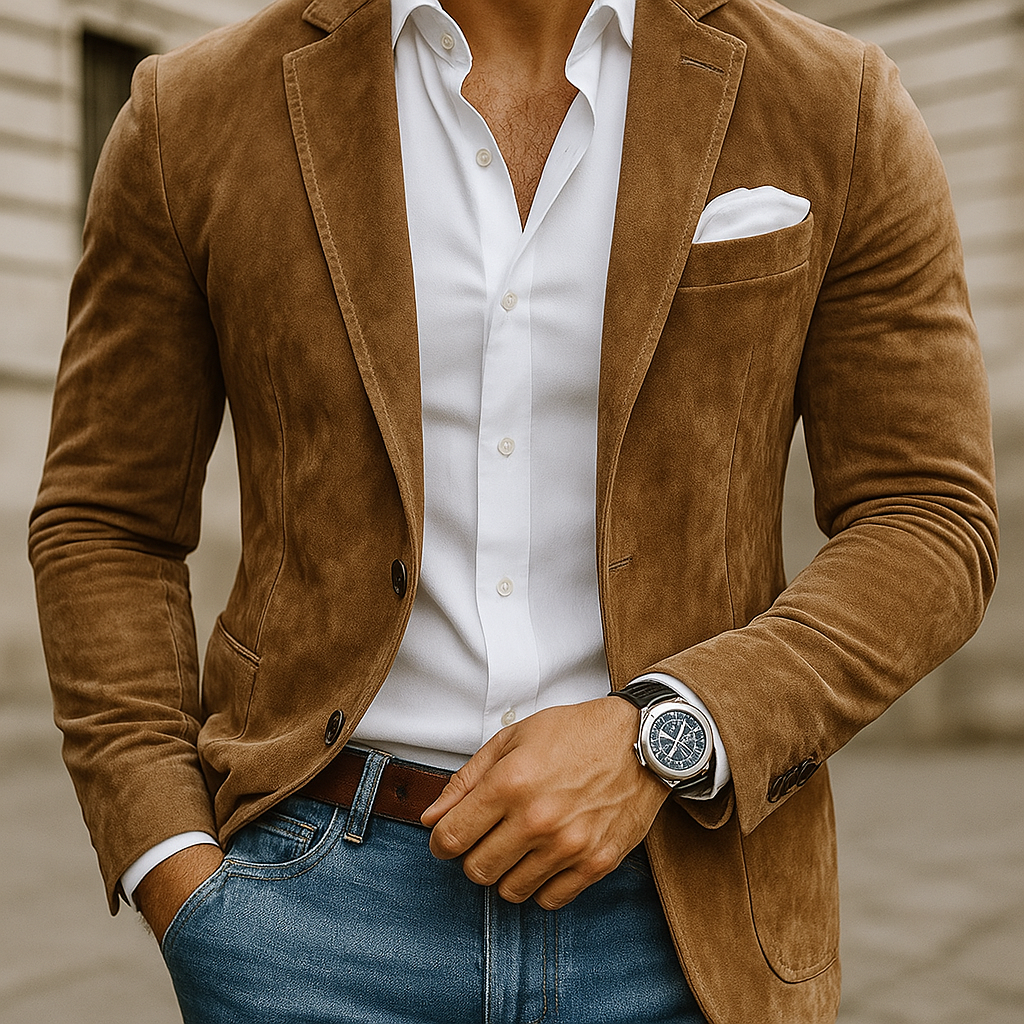 Niko – Elegantní pánský semišový blazer