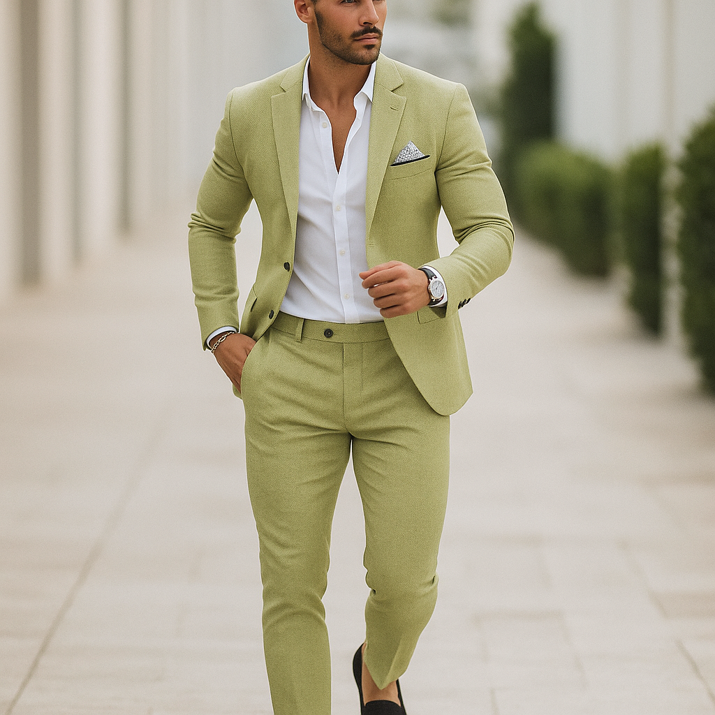 תחפושת גברית בגזרה צמודה שתי חלקים