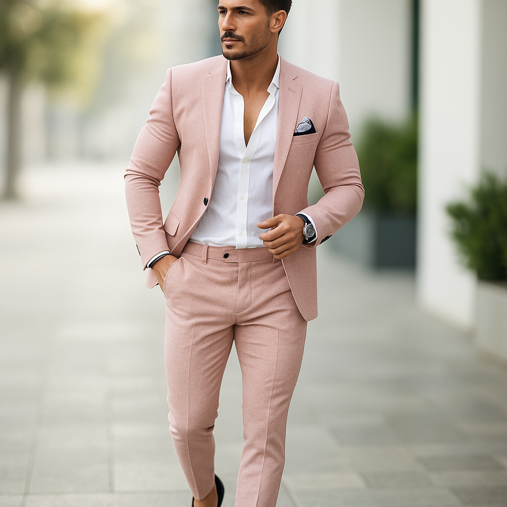 תחפושת גברית בגזרה צמודה שתי חלקים