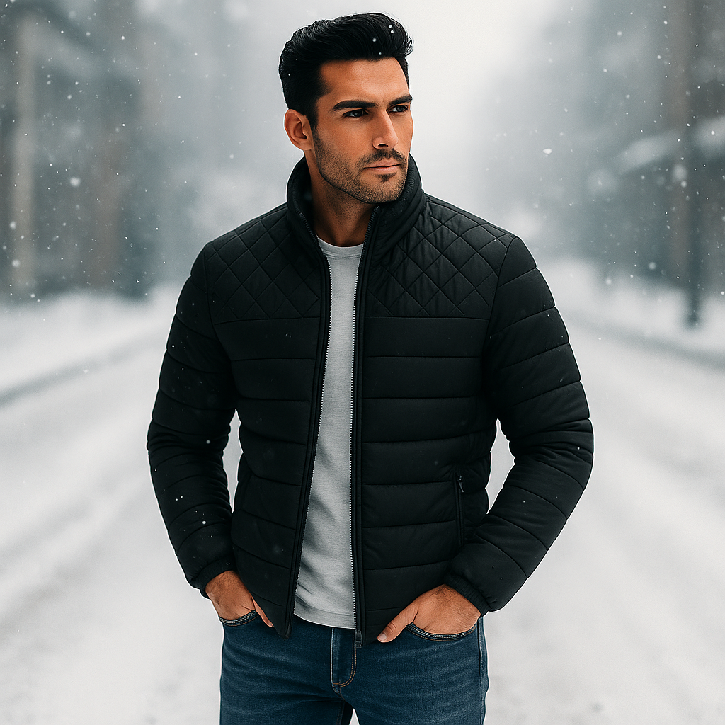 Jonas - Elegantní prošívaná zimní pánská bunda
