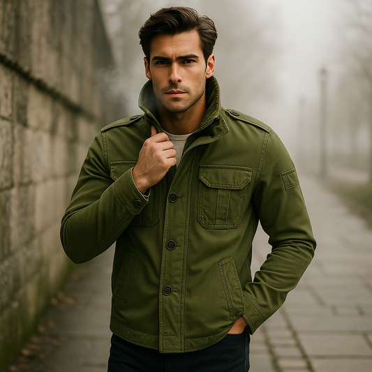 ג'תרו – ז'קט צבאי וינטג' עם כיסים מרובים