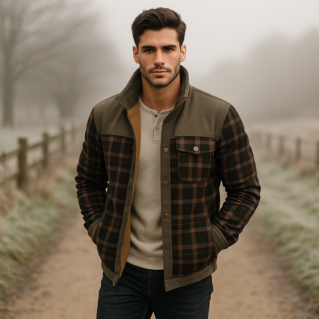 Flanelová bunda s podšívkou - teplá - pohodlná - elegantní