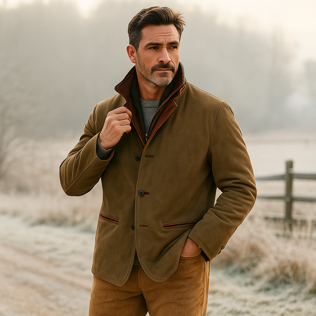 Pánský neformální kabát - vintage zimní - elegantní a teplý