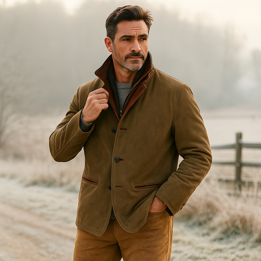 Pánský neformální kabát - vintage zimní - elegantní a teplý