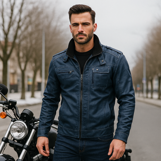 Kožená bunda pánská motocyklový styl – elegance a síla