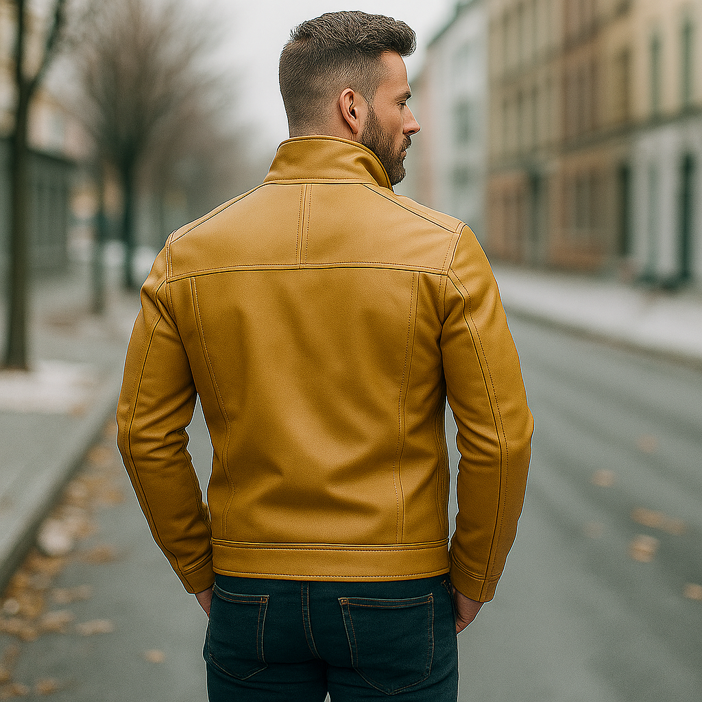 Pánská kožená motorkářská bunda – styl a odolnost