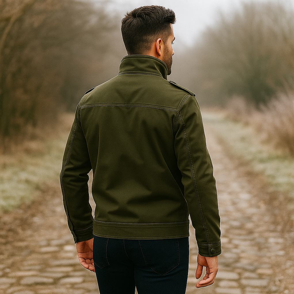 Pánská vojenská bunda - stojatý límec - robustní design - optimální ochrana