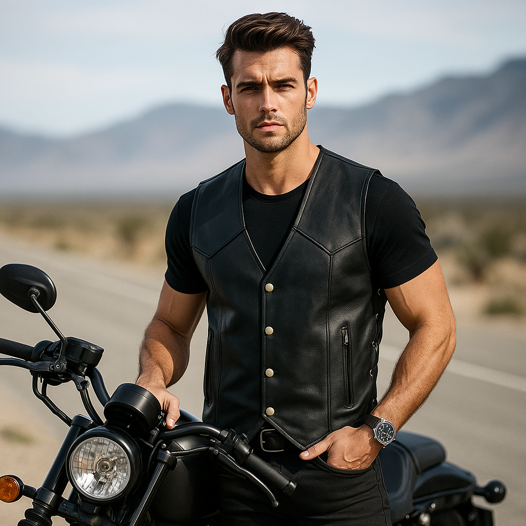 Prémiová kožená moto bunda - silný styl - optimální pohodlí