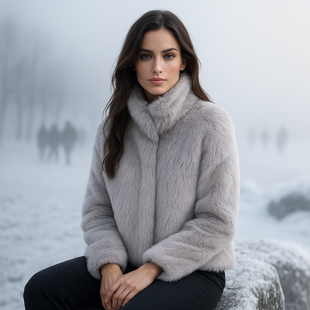 Bunda z měkké kožešiny Daena – pohodlná - elegantní - teplá