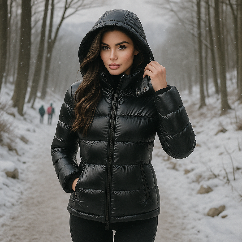 Élégance Froid Lang Pufferjakke - Elegantní pohodlí a teplo