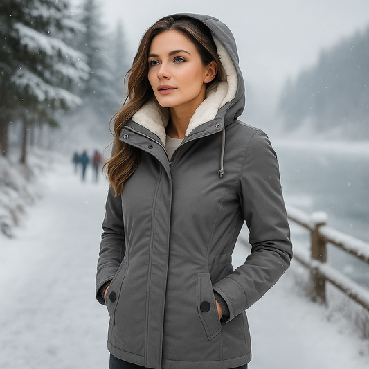 Kabát z bavlny Camila Plisseret - Kapuce - Lehký a elegantní