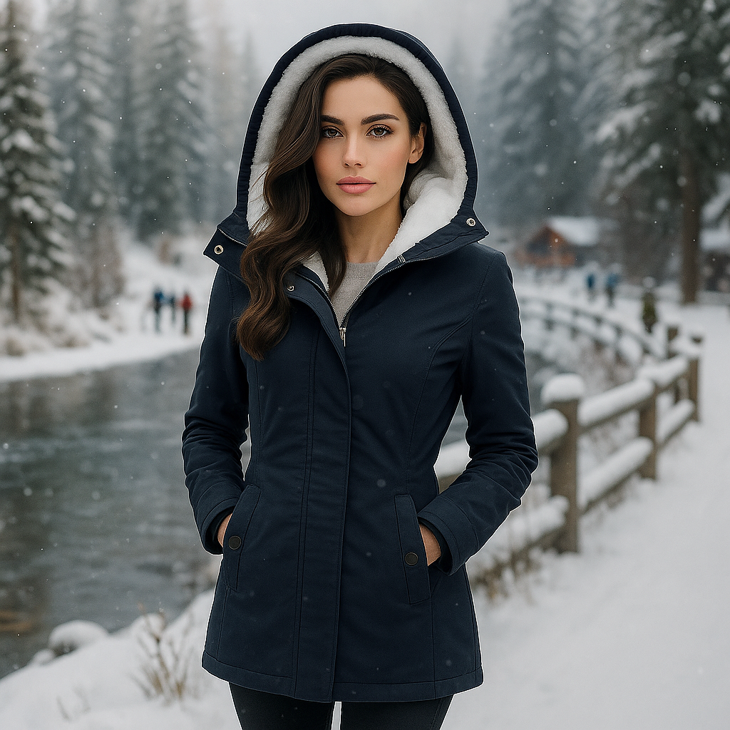 Kabát z bavlny Camila Plisseret - Kapuce - Lehký a elegantní