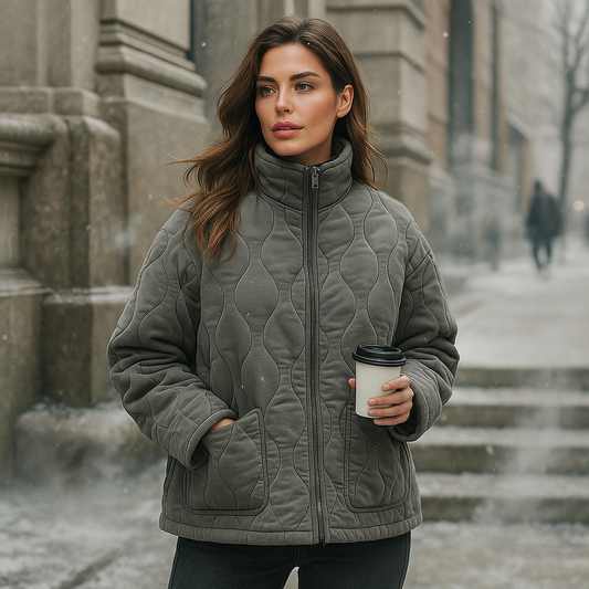 Prošívaná dámská bunda - Zima - Teplo & Elegance