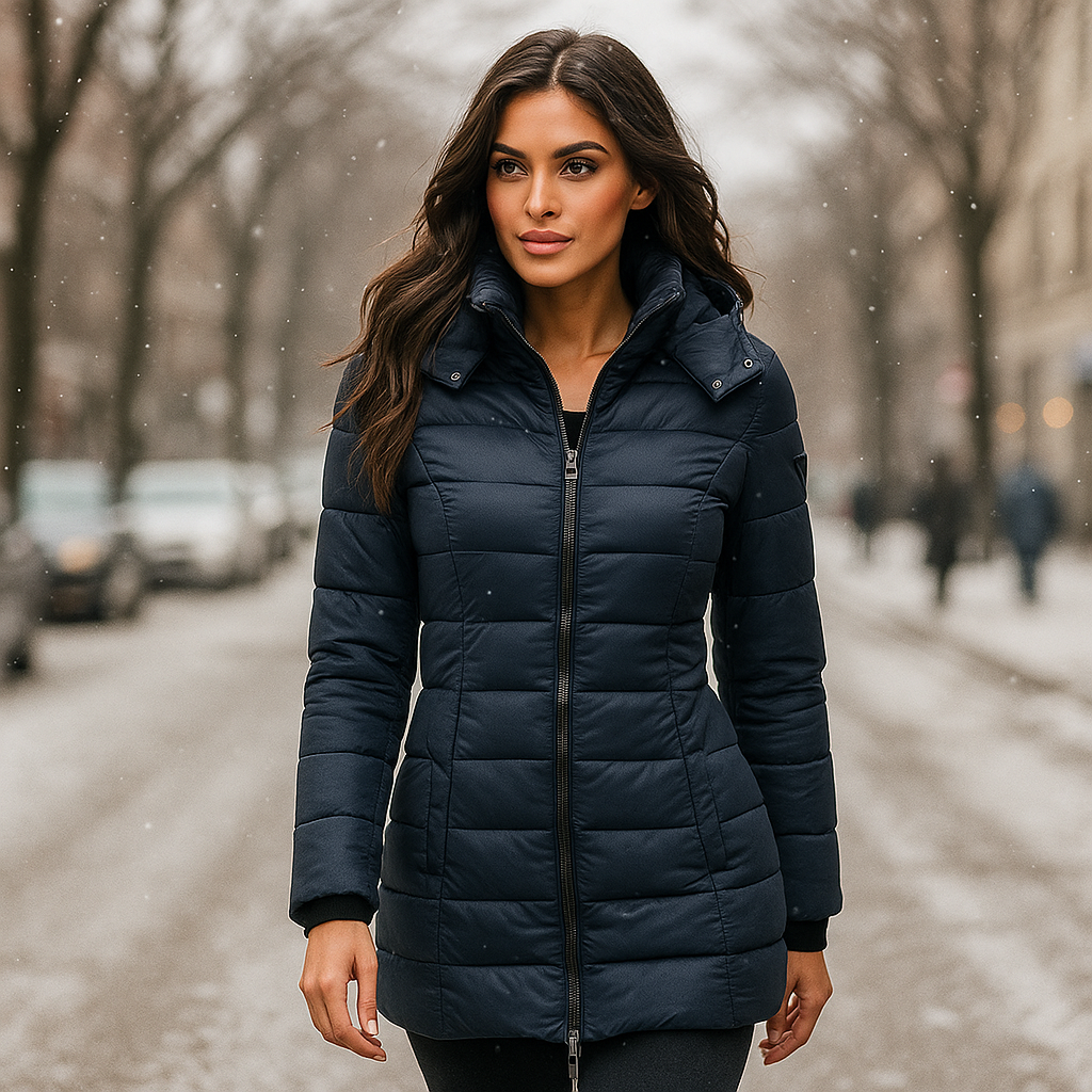 Dlouhá prošívaná bunda Elisa pro ženy - pohodlná, teplá a elegantní