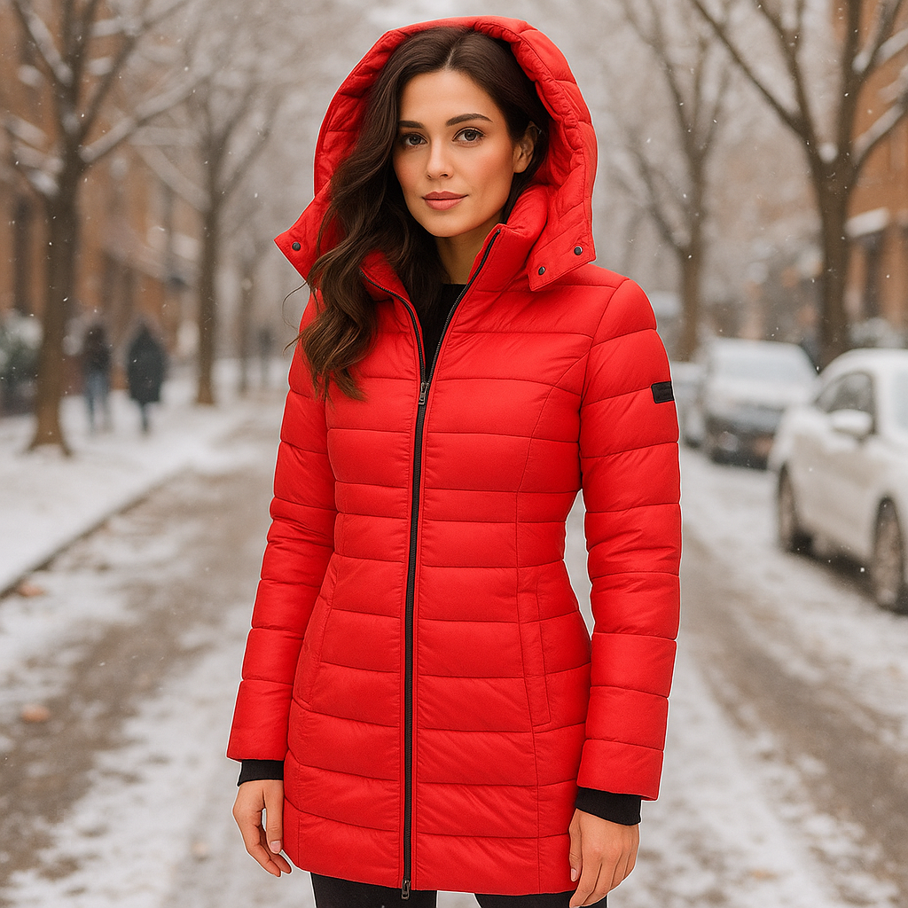 Dlouhá prošívaná bunda Elisa pro ženy - pohodlná, teplá a elegantní