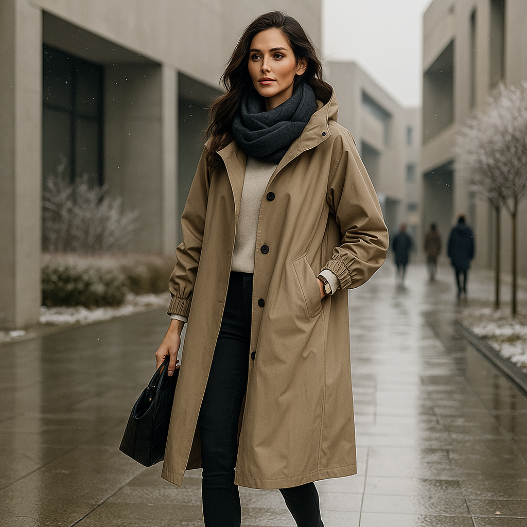 Sevena - Nepromokavý trenčkot pro ženy - Elegantní a funkční