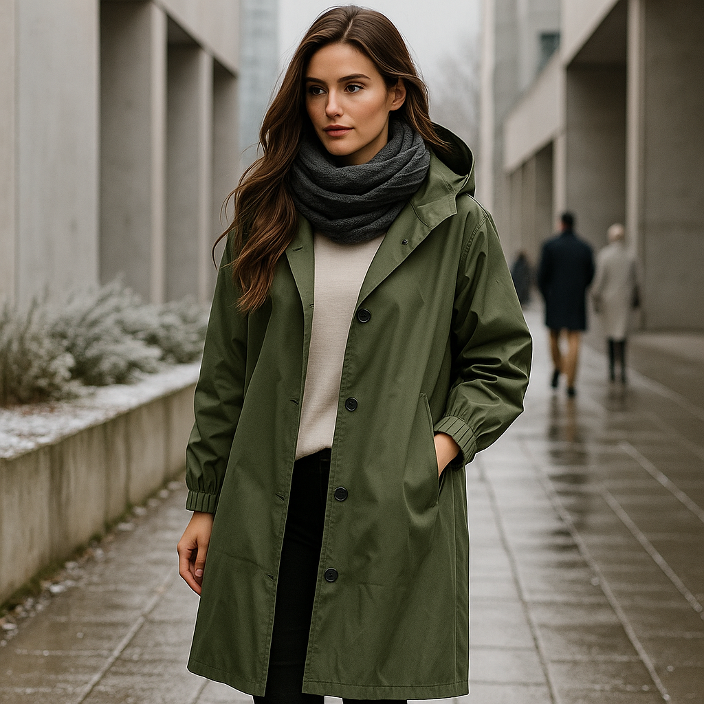 Sevena - Nepromokavý trenčkot pro ženy - Elegantní a funkční