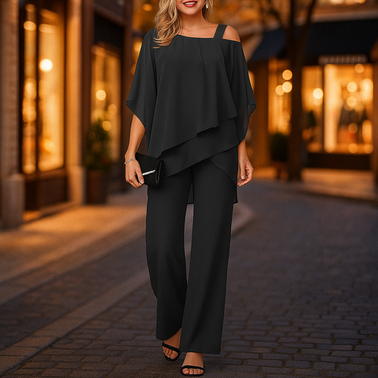 Vivano - Combinaison Deux Pièces - Épaules Dégagées - Femme Élégante