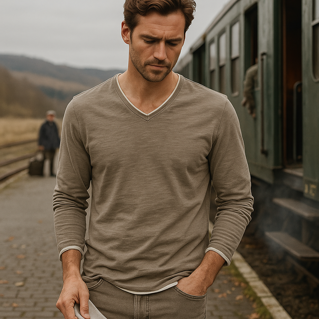 Pull en coton pour homme - haute qualité - classique - doux - respirant
