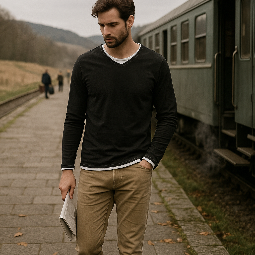 Pull en coton pour homme - haute qualité - classique - doux - respirant