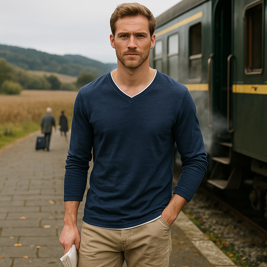 Pull en coton pour homme - haute qualité - classique - doux - respirant