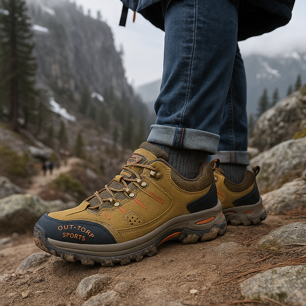 Chaussures trekking homme élégantes - Lacées - Confort et Adhérence