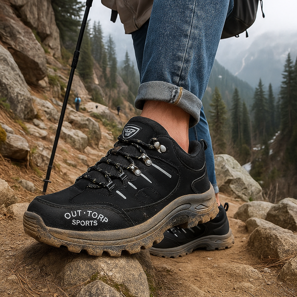 Chaussures trekking homme élégantes - Lacées - Confort et Adhérence