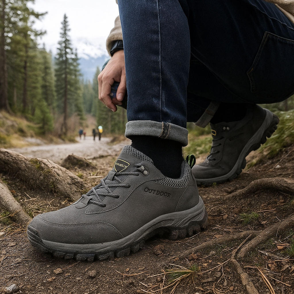 Chaussures de randonnée hommes - lacées - durables - confortables