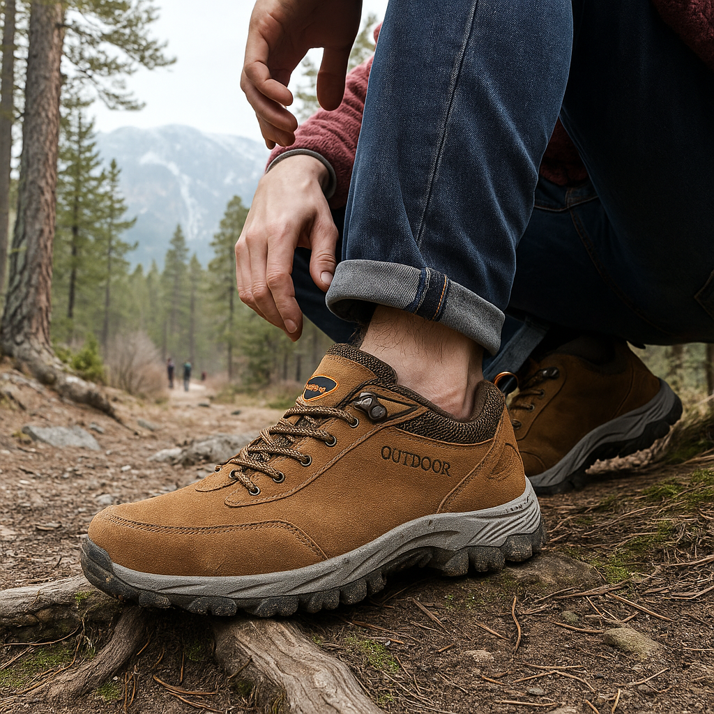 Chaussures de randonnée hommes - lacées - durables - confortables