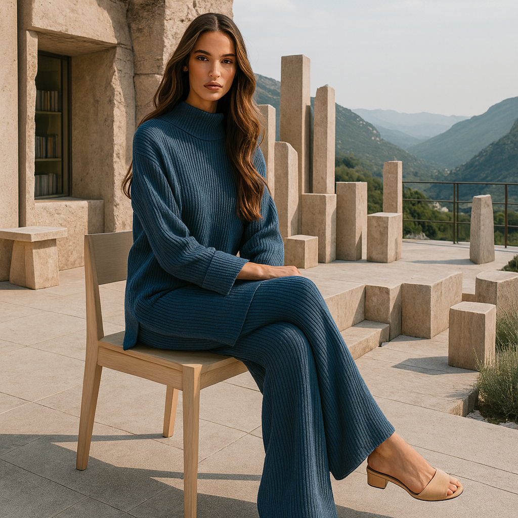 Ensemble décontracté en maille - Pull tricot - Pantalon confortable