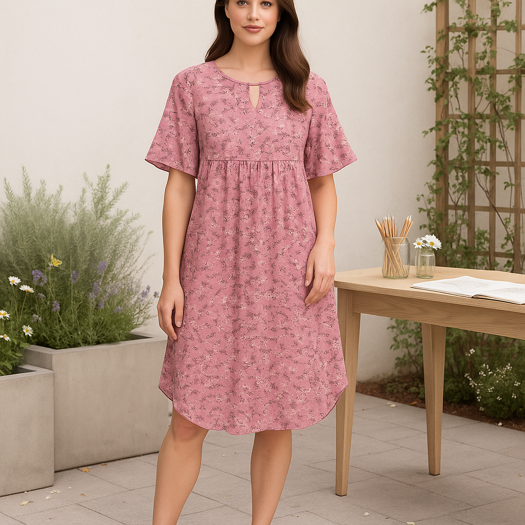 Robe Annalena - Midi élégante - Motif floral raffiné