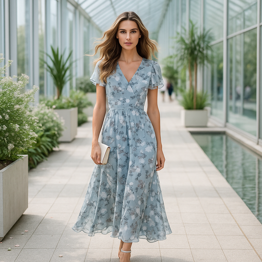 Gabrielle - Robe de soirée élégante - À fleurs - Longue