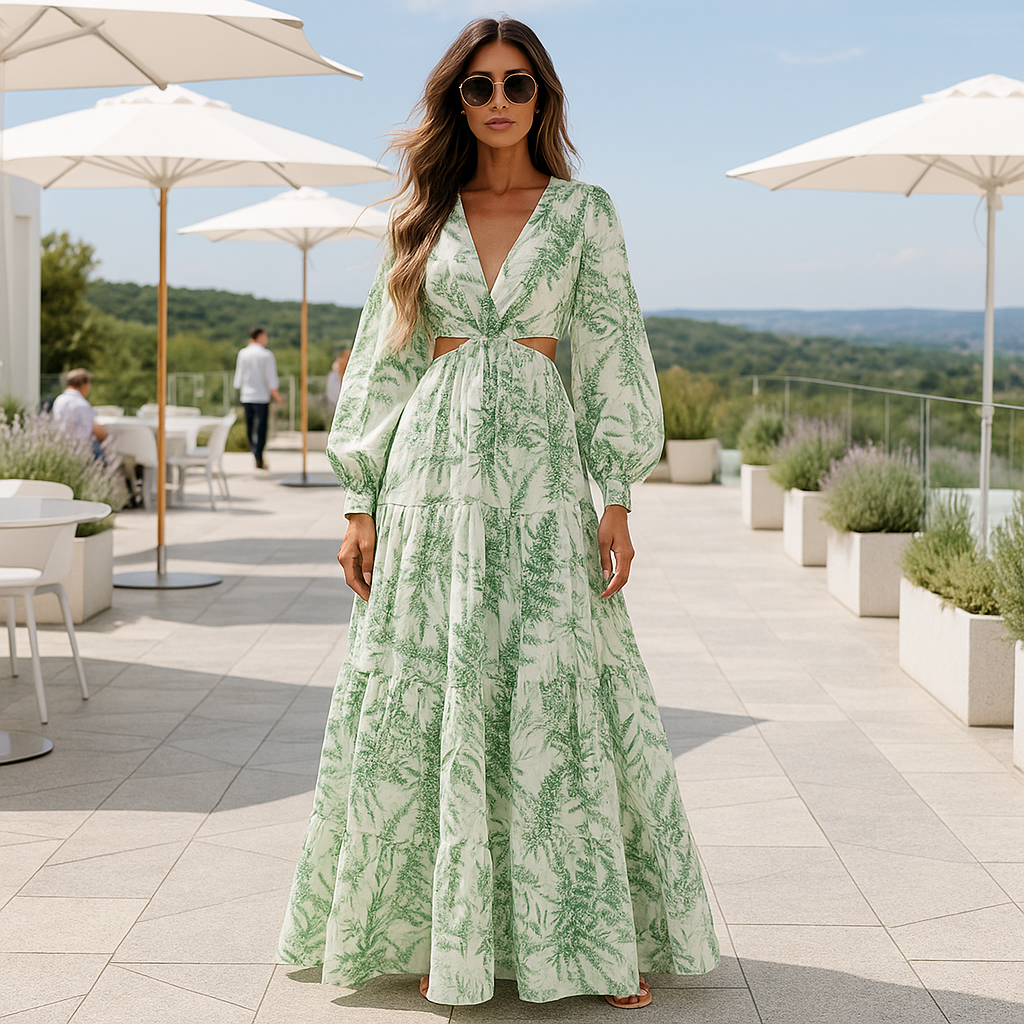 Robe de soirée longue - maxi d'été - élégante Parisienne